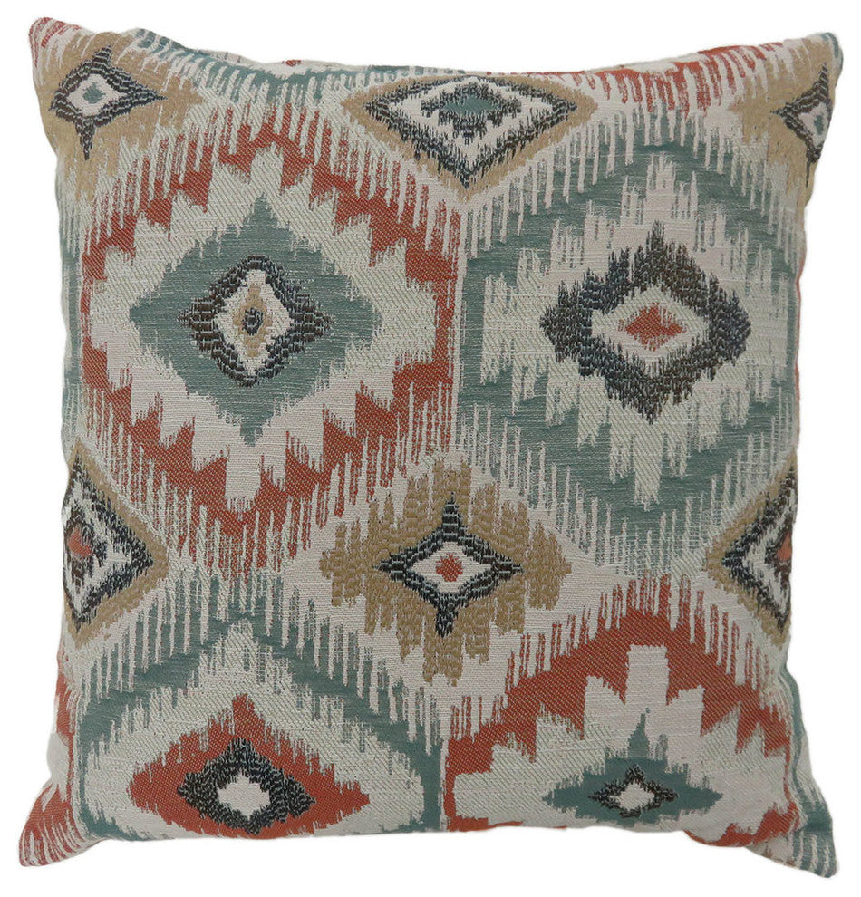 Benzara BM177963 Diamond Patterned Set of 2 Throw Pillows, Multicolor