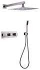 Givingtree 2 Functions,3 Knob Handles Shower Systems 12 in,Brushed Nickel