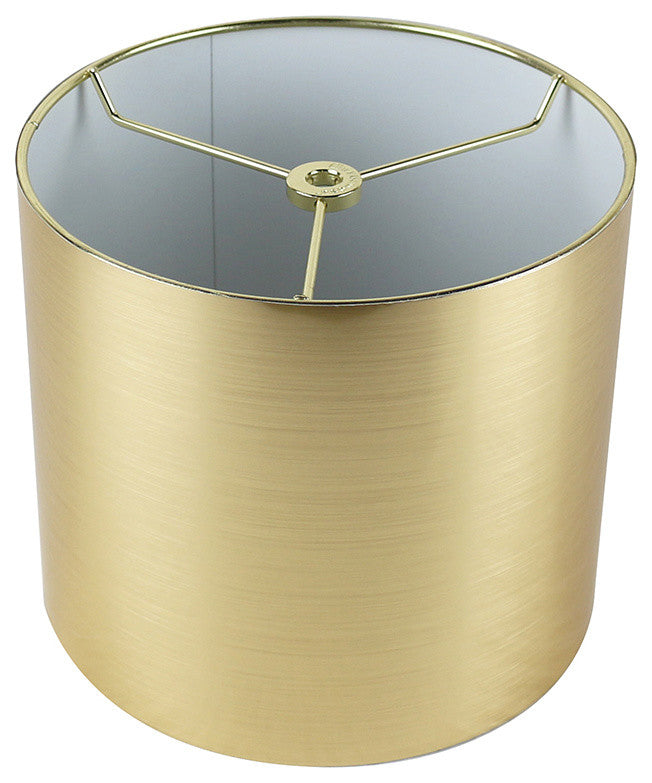 Classic Drum Metallic Lampshade, 8"x8"x7", Gold