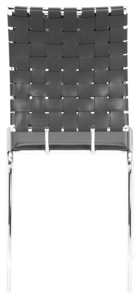 Criss Cross Dining Chair, Set of 4 Black