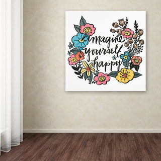 Elizabeth Caldwell 'Imagine Yourself Happy Color' Canvas Art, 24x24