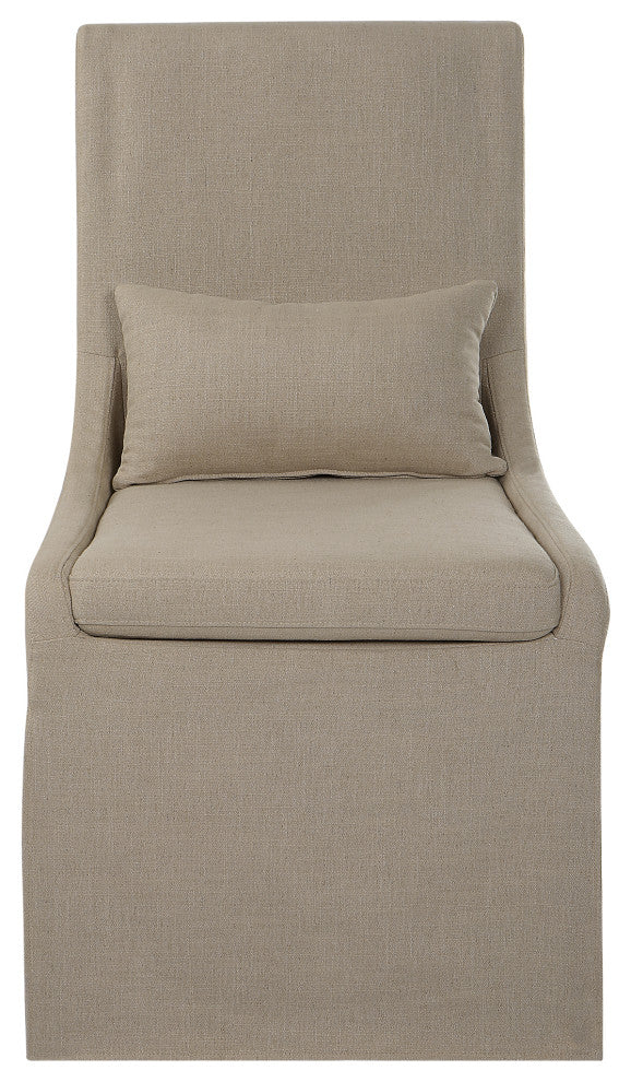 Uttermost - 23727 - Armless Chair - Coley - Tailored Tan Linen