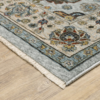 Augustus Medallions Indoor Area Rug, Light Blue, 3'3"x5'