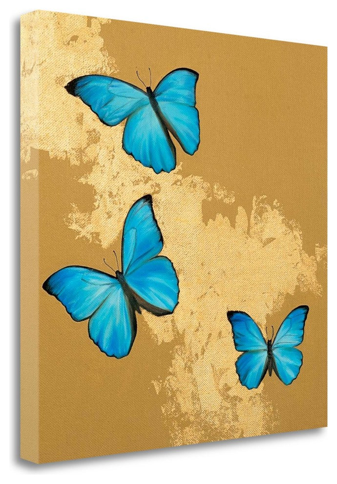 "Cerulean Butterfly II" By Joanna Charlotte, Giclee Print on Gallery Wrap Canvas