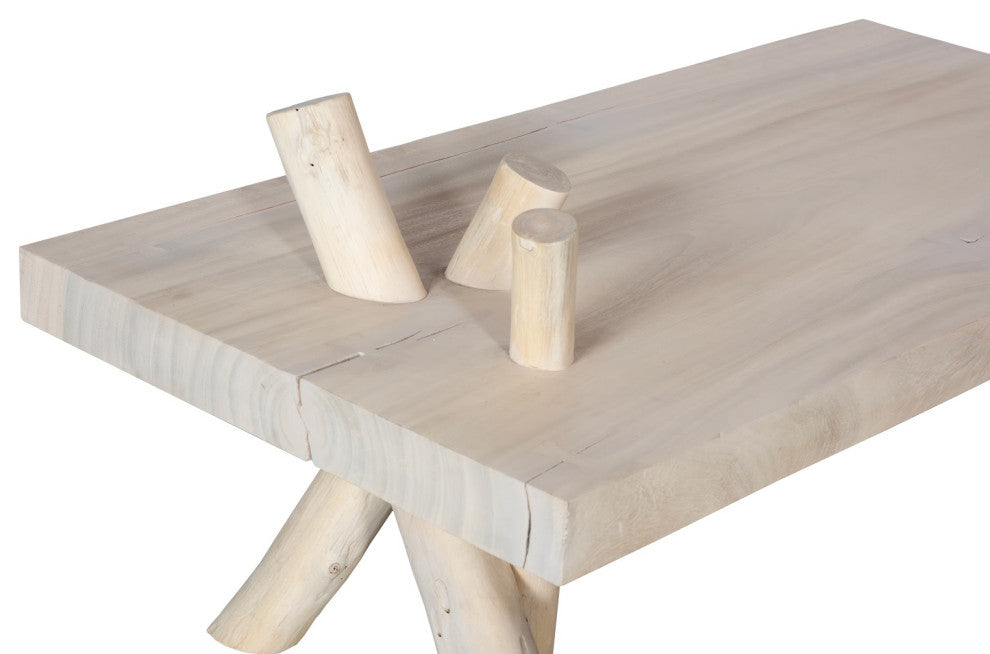 Branch Waterfall Coffee Table, Bleached
