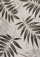 Havana Tropical Palm Leaf Indoor/Outdoor Area Rug, Gray/Black, 4 X 6