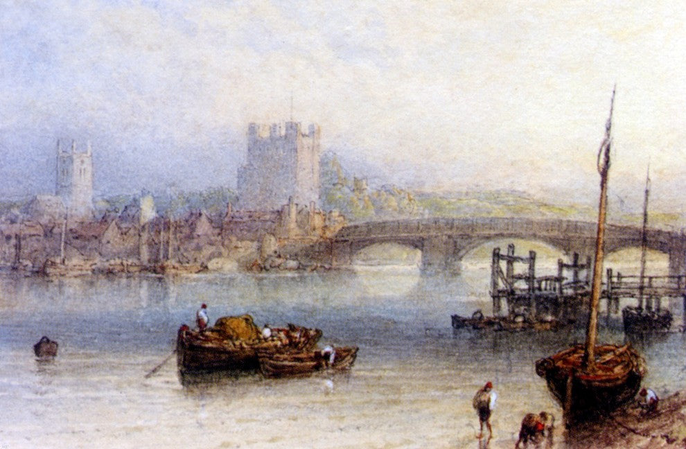 Myles Birket Foster Rochester from the River, 18"x27" Wall Decal