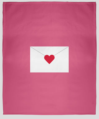 60 x 80 in Love Letter Valentine's Throw Blanket, Pink