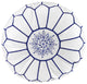 4 Colors Handmade Moroccan Ottoman, Genuine Leather White Poufs, White & Blue