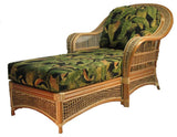 Spice Island Chaise Lounge, Natural, Baja-Lemon Fabric
