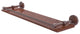 Waverly Place 22" Solid Wood Shelf with Gallery Rail, Antique Copper