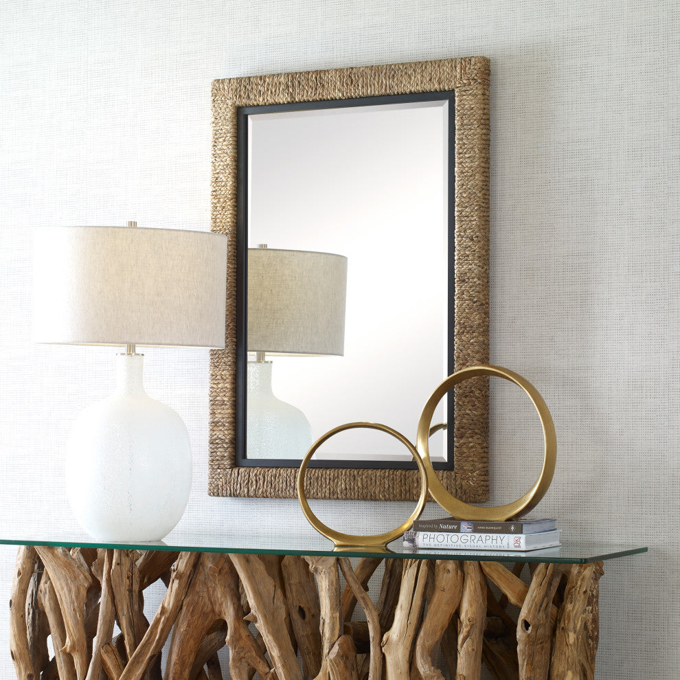 Uttermost 09853 Island Braided Straw Mirror