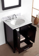Caroline Avenue 24" Single Bathroom Vanity Set Espresso, Marble Top