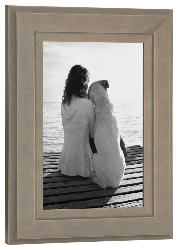 Kieva Solid Wood Picture Frame Set, Black 4x6, Gray, 4x6