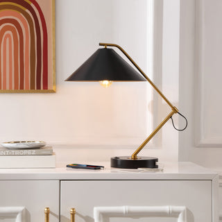 Safavieh Moseby 21" Table Lamp With Usb, Black/Brass