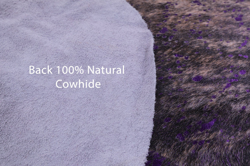 Purple Metallic Cowhide Rug 6' 6" X 6' 4" C2105