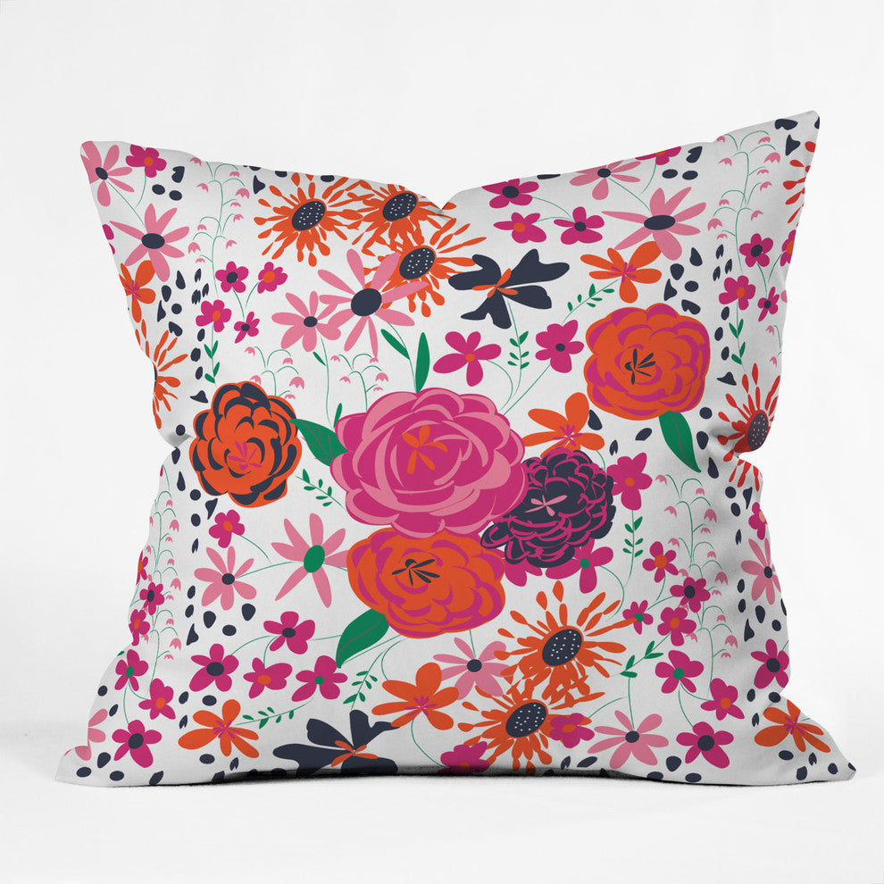 Vy La Bloomimg Love 1 Outdoor Throw Pillow