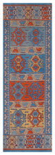 Surya Sajal SAJ-1062 8'x10' Rug, Orange/Yellow/Sky Blue/Blue/Light Gray