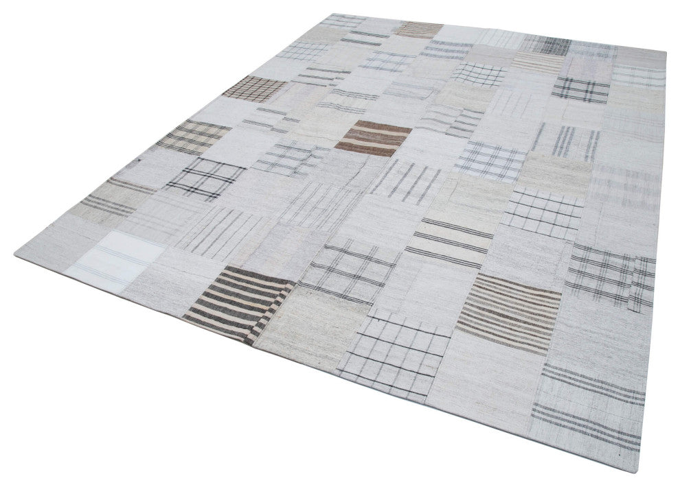 Rug N Carpet - Handmade Oriental 8' 0'' x 10' 0'' Unique Patchwork Kilim Rug