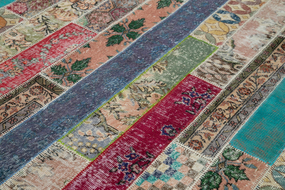 Rug N Carpet - Handmade Anatolian 6' 8" x 10' 0" Rustic Patchwork Area Rug