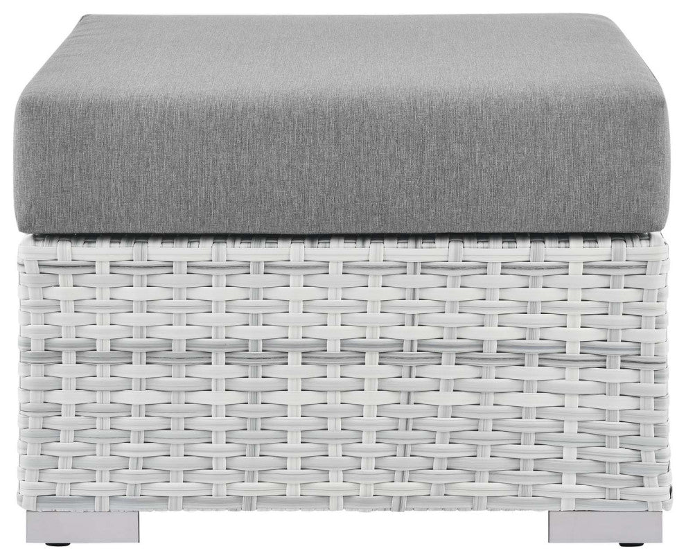 Convene Outdoor Patio Ottoman Light Gray Gray