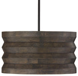 Capital Lighting 354041 Dunn 4 Light 22"W Wood Pendant - Espresso Stain / Black