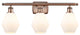 Innovations 516-3W-AC-G651-6 3-Light Bath Vanity Light, Antique Copper