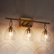 LNC Polished Gold Modern Textured-Glass Bell Wall Sconce, 3 Lights