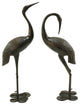 GDF Studio 2-Piece Scarlet Outdoor 43" and 39" Aluminum Cranes, Dark Bronze
