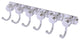 Mercury 6 Position Dotted Accent Tie and Belt Rack, Polished Chrome