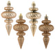 Vickerman N500080 4" Cafe Latte 4-Finish Finial Ornament, 8 Per Box