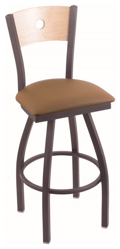 Holland Bar Stool, 830 Voltaire 36 Bar Stool, Pewter Finish