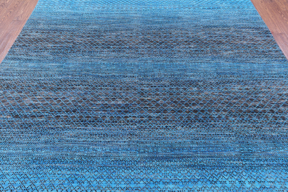 8' 3" X 10' 4" Savannah Grass Hand Knotted Wool Rug - Q13211