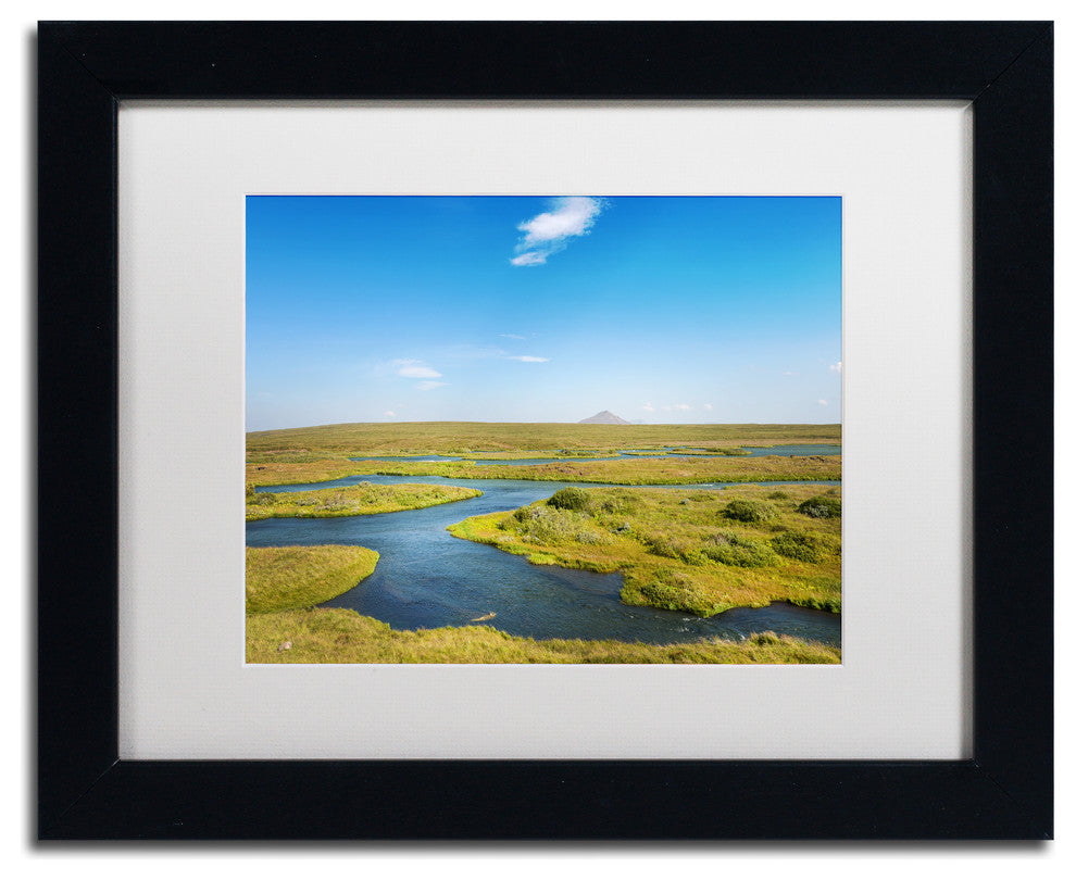 Philippe Sainte-Laudy ''Blue Liquid'' Matted Framed Art