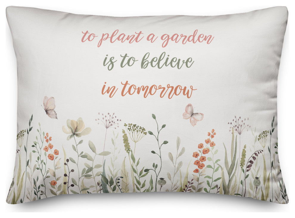 To Plant Garden Watercolor 4 14x20 Spun Poly Pillow