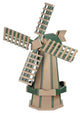 Poly Windmill, Weatherwood, Green Working Dutch Garden Weather Vane, 41"