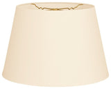 Tapered Shallow Drum Hardback Lampshade, 8"x12"x8.5", Eggshell, 8"x12"x8.5"