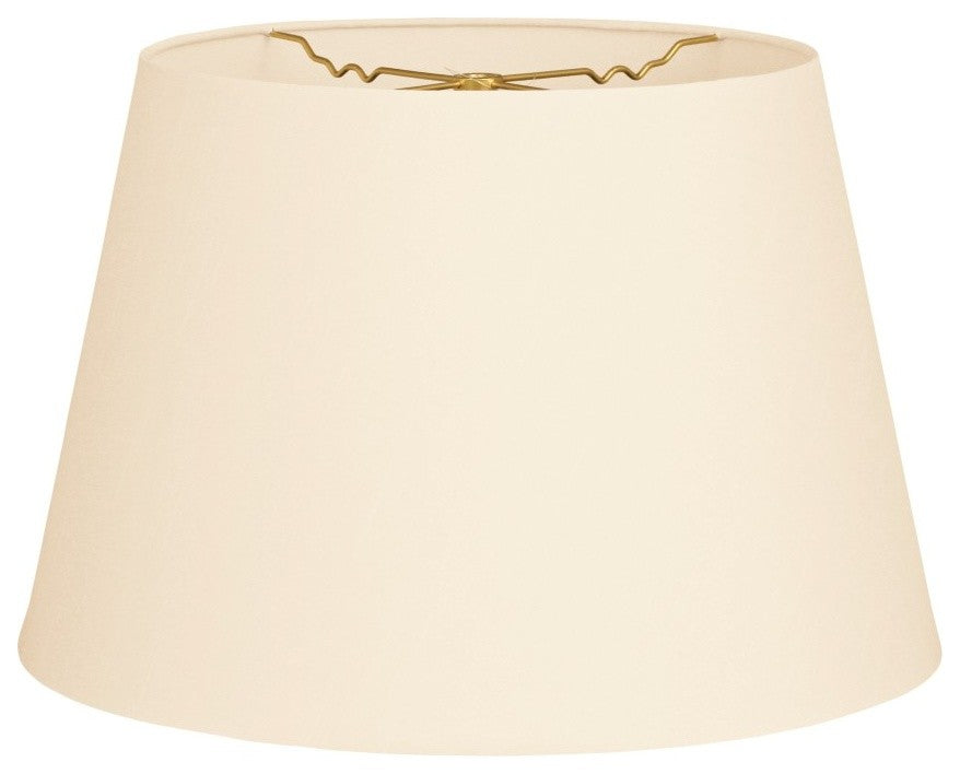 Tapered Shallow Drum Hardback Lampshade, 8"x12"x8.5", Eggshell, 8"x12"x8.5"