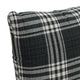18" Decorative Pillow, Polyester Insert, Barnegat Plaid Black Sea