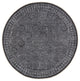 Surya Rajasthan RAJ-2301 8' Round Rug, Black/White/Charcoal/Cream