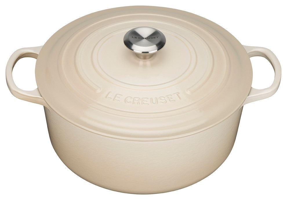 Le Creuset Signature Cast Iron Round Casserole, 18 cm, Almond