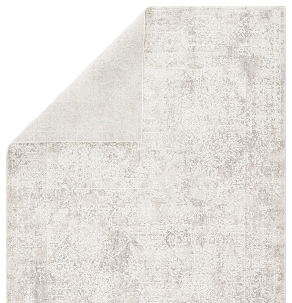 Jaipur Living Lianna Abstract Silver/ White Area Rug 3'11"X5'11"