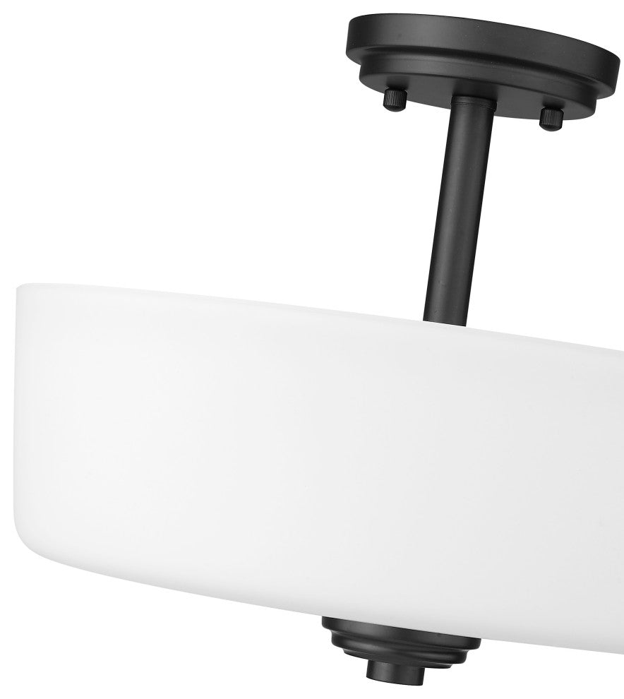 Zlite 220SF3 3-Light Semi Flush Mount, Matte Opal