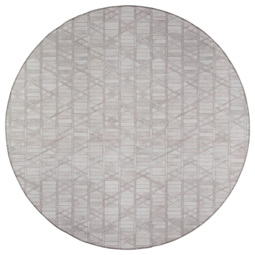 Indoor/Outdoor Stetson SS4 Linen Machine Washable 10' x 10' Round Rug