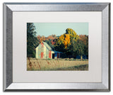 PIPA Fine Art 'Patriotic Barn in Field' Matted Framed Art, 20x16