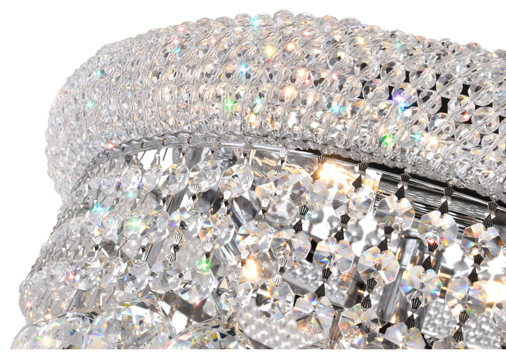 Empire 8 Light Flush Mount With Chrome Finish