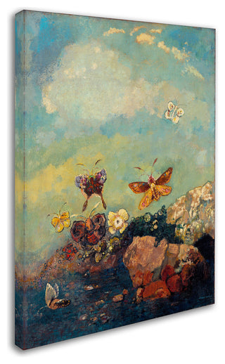 Odilon Redon 'Butterflies' Canvas Art, 32 x 24