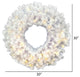 30" Crystal White Wreath 50Led Wmwht