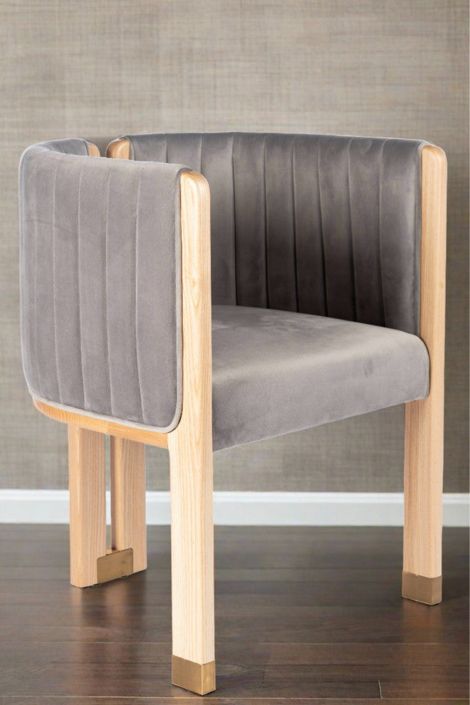 Monaco Wood Dining Chair, Gray