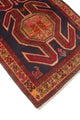 Fine Vintage Distressed Dayan Navy/Rust Runner, 3'11x9'8